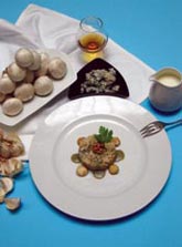 Arroz blanco con Cabrales y champi�ones